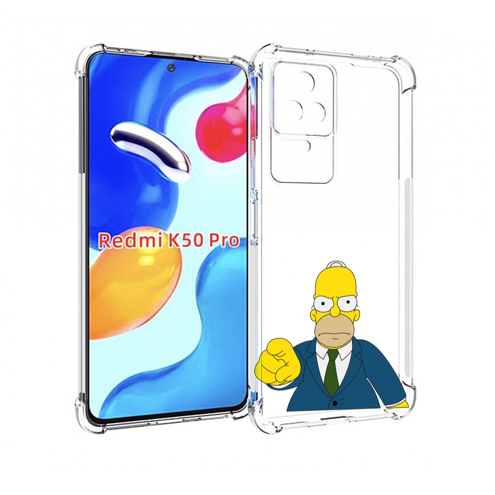 

Чехол MyPads гомер-злой для Xiaomi Redmi K50/K50 Pro, Прозрачный, Tocco