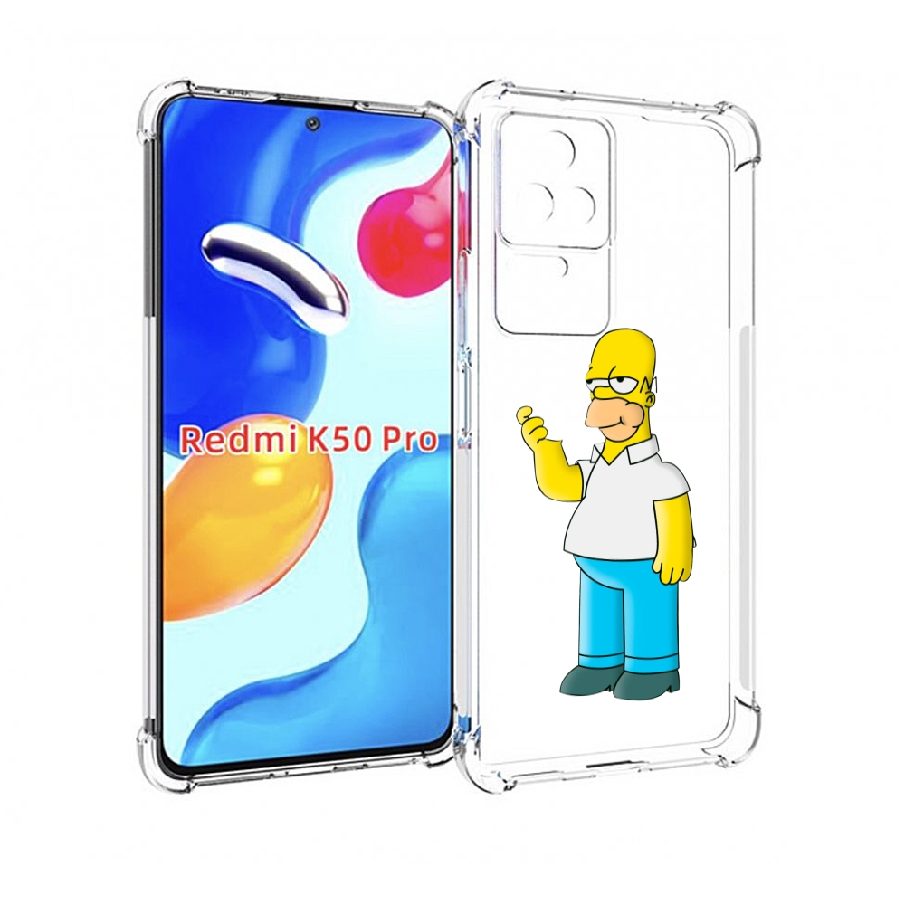 

Чехол MyPads гомер-симпсон для Xiaomi Redmi K50 / K50 Pro, Прозрачный, Tocco