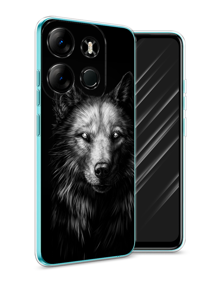 

Чехол Awog на Tecno Phantom X2/X2 Pro "Волк черно белый", Серый;бежевый;белый, 303250-1