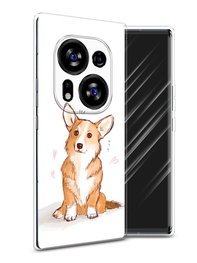 

Чехол Awog на Tecno Phantom X2/X2 Pro "Корги любовь", Бежевый;белый, 303250-1