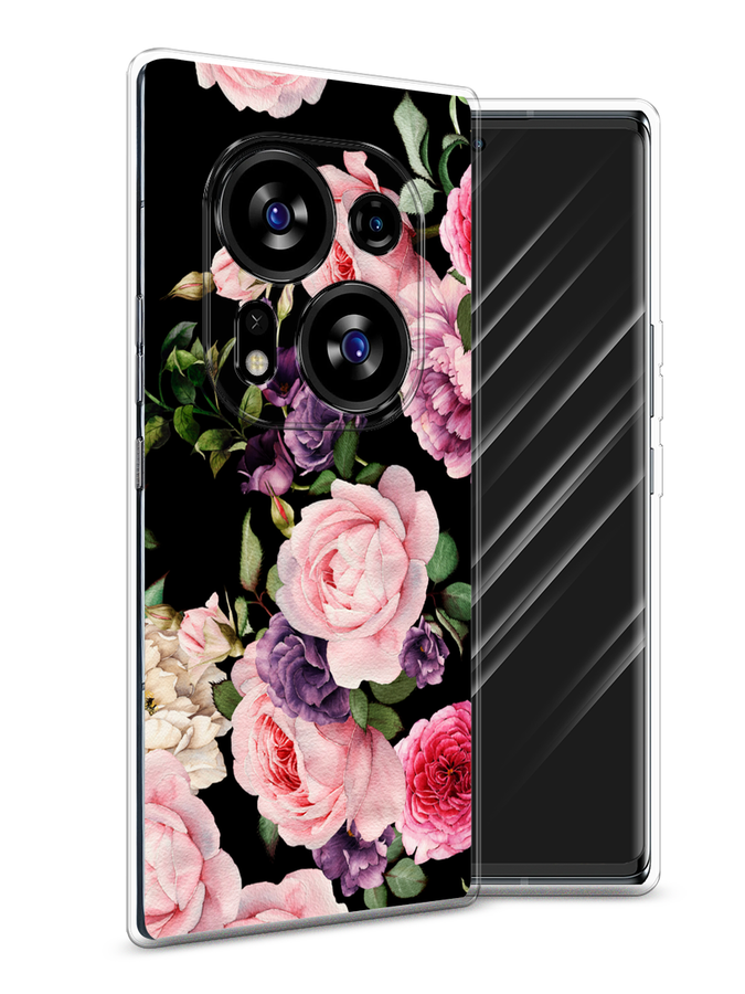 

Чехол Awog на Tecno Phantom X2/X2 Pro "Пионы на черном", Черный;розовый;зеленый, 303250-8