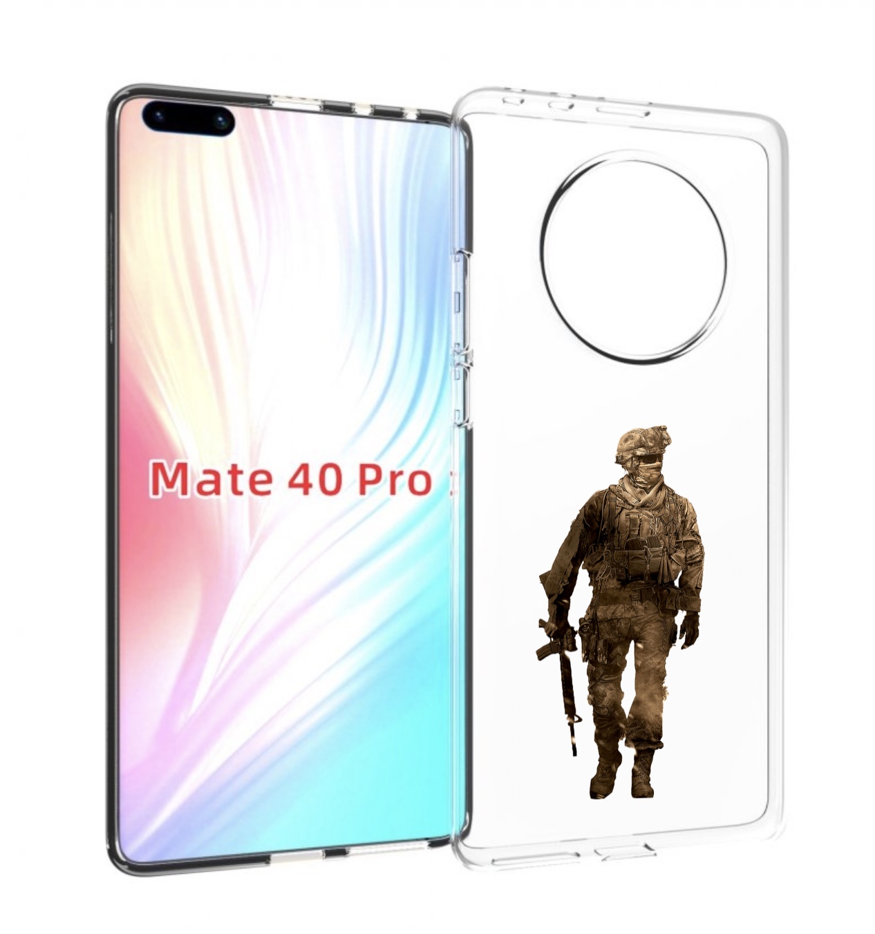 

Чехол MyPads call-of-duty мужской для Huawei Mate 40 Pro (NOH-NX9), Прозрачный, Tocco