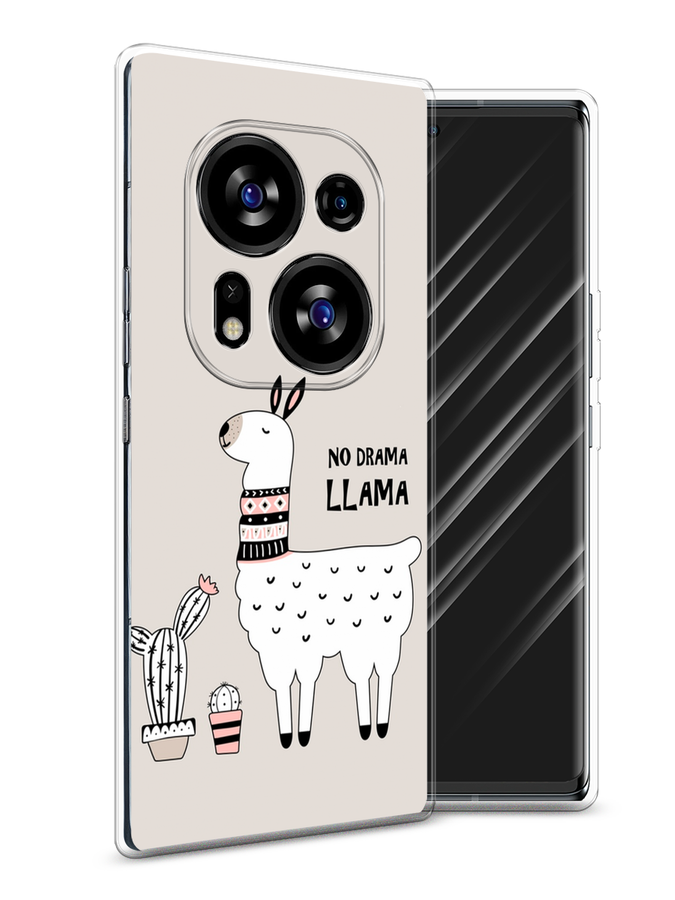 

Чехол Awog на Tecno Phantom X2/X2 Pro "No drama LLama", Бежевый;серый;белый, 303250-2