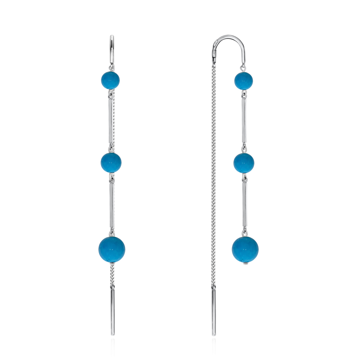 

Серьги из серебра KRASNOE 2340311258_EP, бирюза, 2340311258_EP