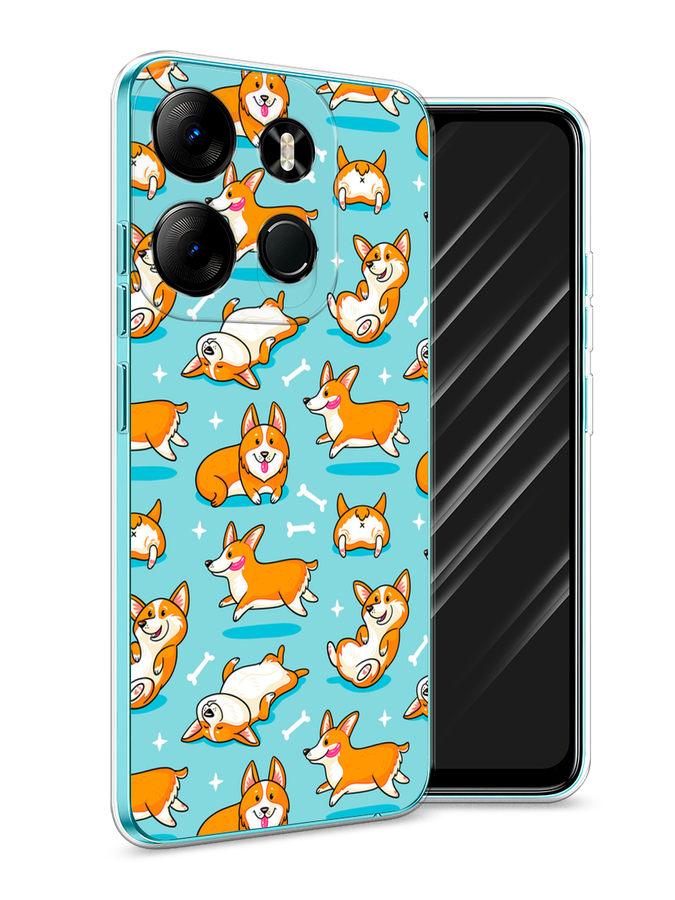 

Чехол Awog на Tecno Phantom X2/X2 Pro "Веселые корги", Коричневый, 303250-2
