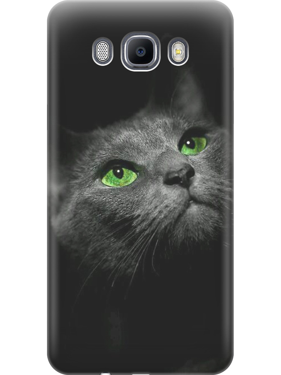 

Силиконовый чехол на Samsung Galaxy J7 (2016) с принтом "Зеленоглазая кошка", Прозрачный;зеленый;серый;черный, 76988411