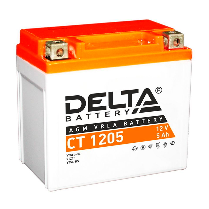 

Аккумулятор DELTA BATTERY 5 A/ч 80 A обратная полярность 1205