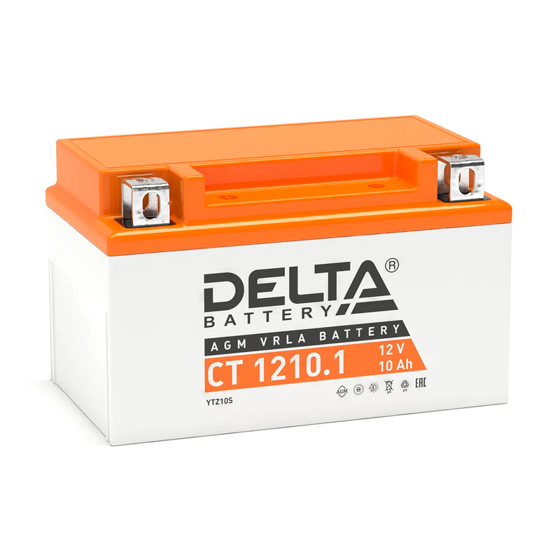 

Аккумулятор DELTA BATTERY 10 A/ч 190 A прямая полярность 1210.1