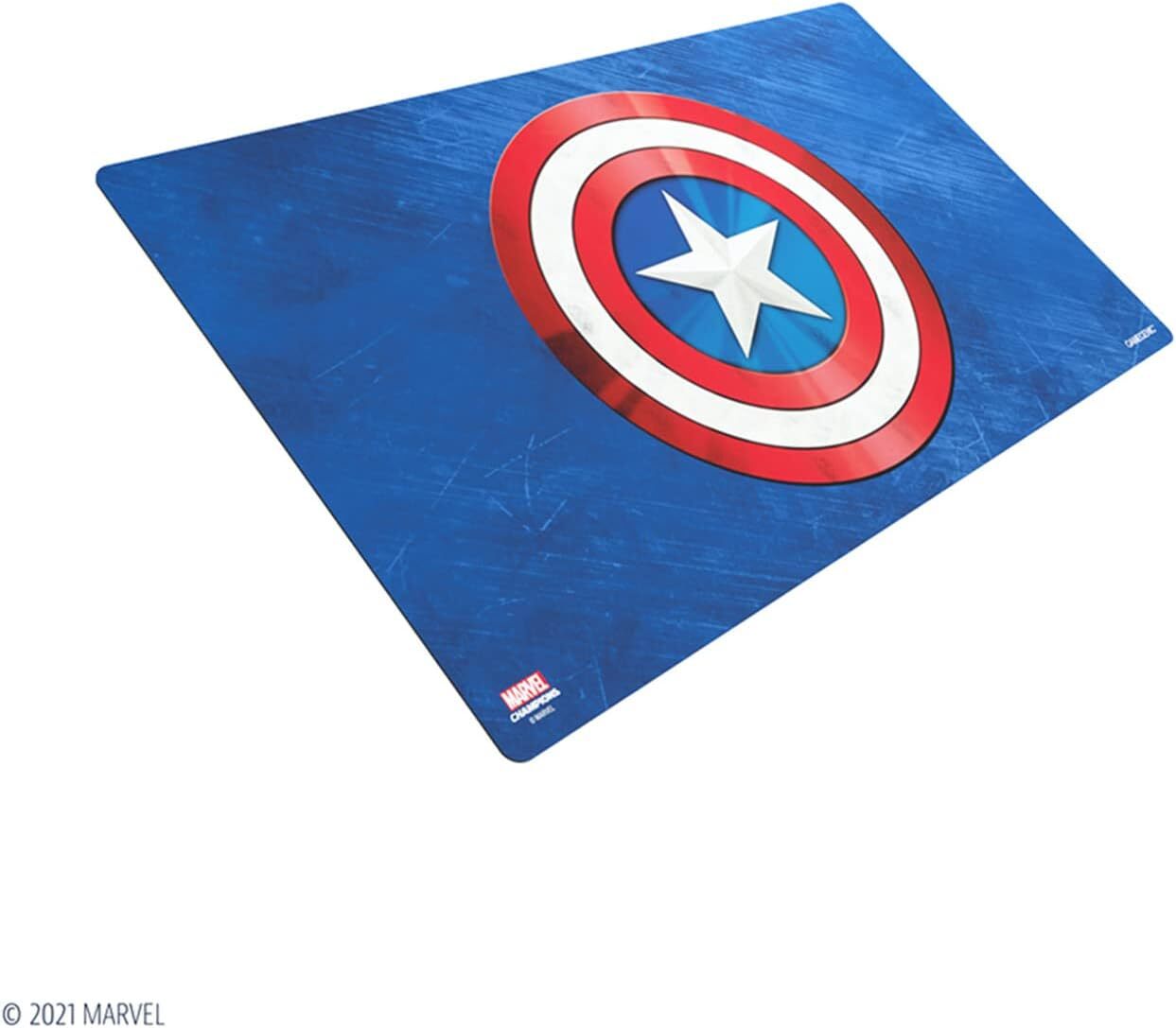 

Плеймат Gamegenic Marvel Champions Game Mat Captain America, GGS40023ML, Синий