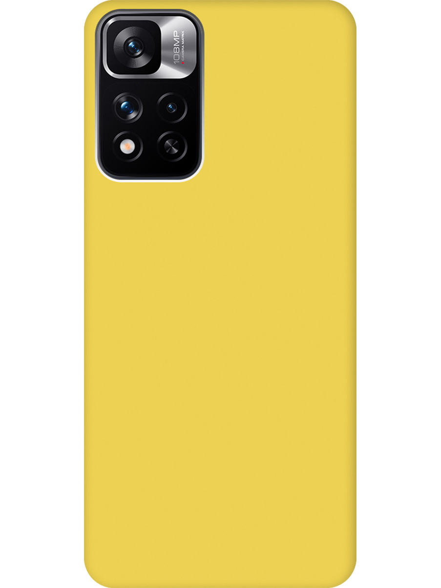 

Силиконовый чехол на Xiaomi Redmi Note 11 Pro+ 5G, Xiaomi 11i матовый желтый, 741736421