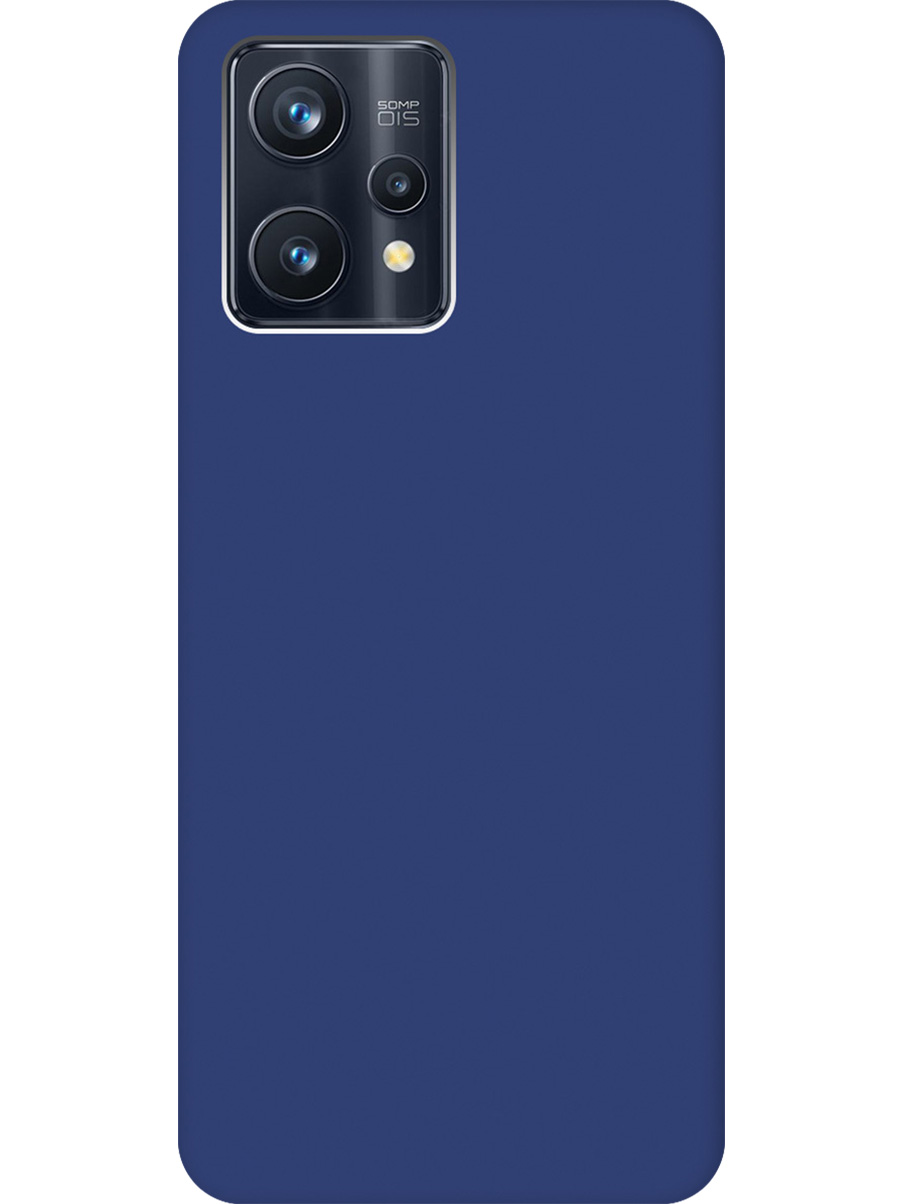

Силиконовый чехол на Realme 9 Pro+ матовый синий, 740189613