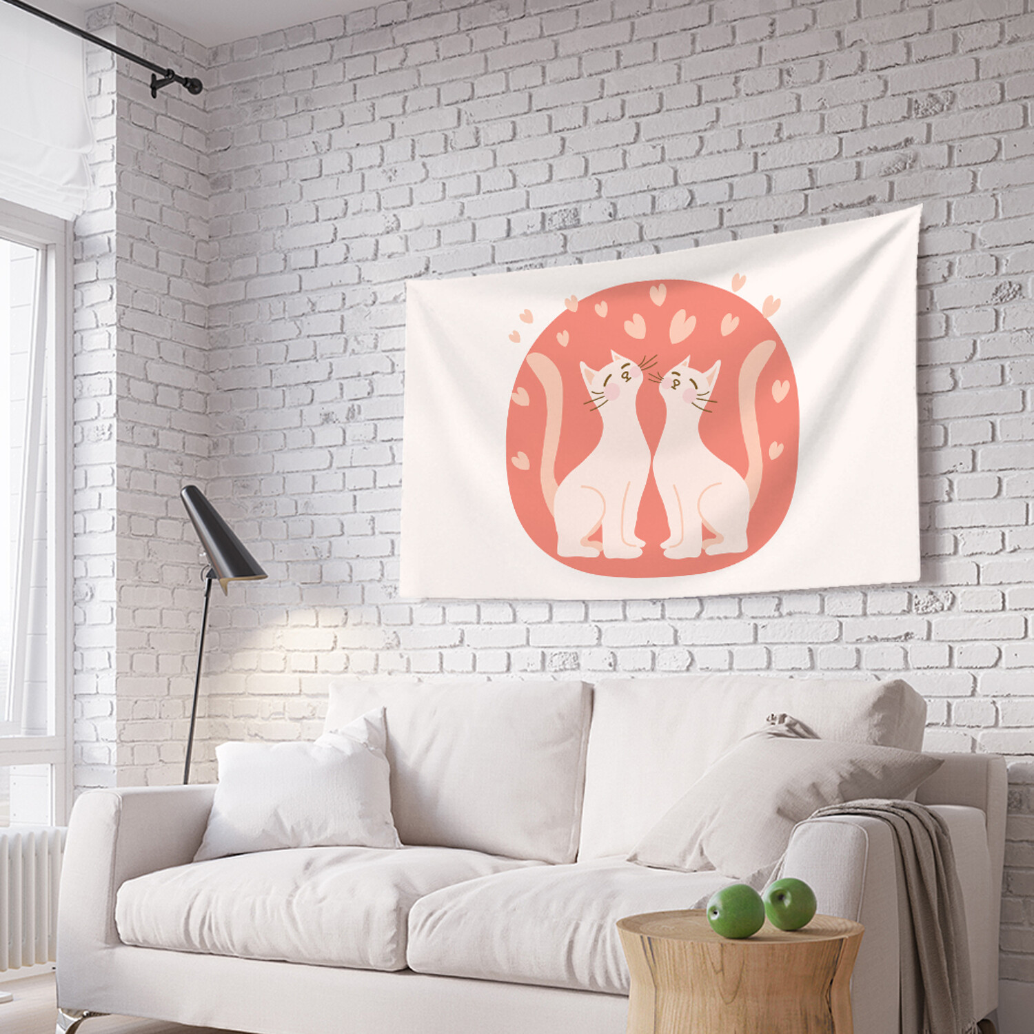 

Горизонтальное фотопанно на стену JoyArty Кошачья любовь, из ткани, 150х200 см, Кошачья любовь