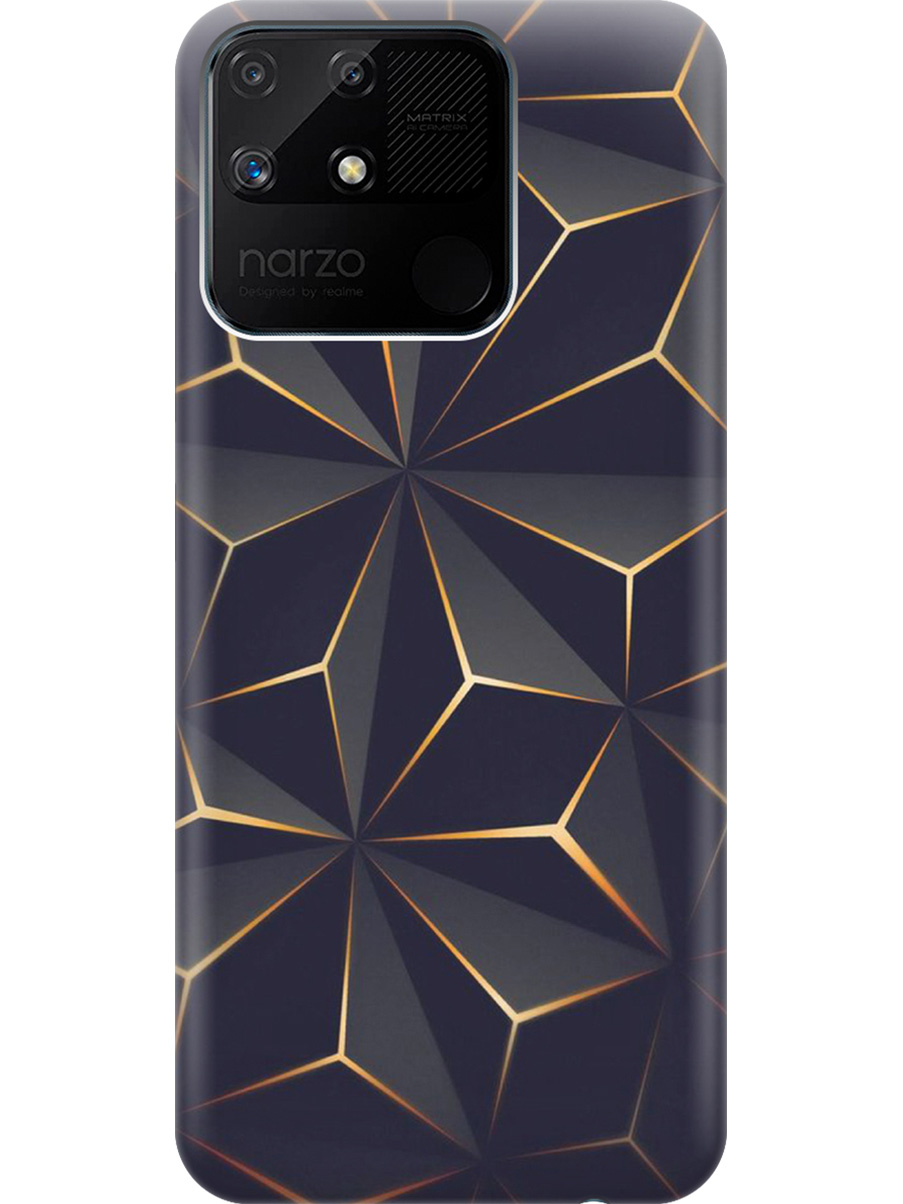 

Силиконовый чехол на Realme narzo 50A с принтом "Графитовый узор", Прозрачный;оранжевый;черный, 740189931