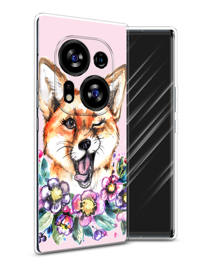 

Чехол Awog на Tecno Phantom X2/X2 Pro "Подмигивающая лиса", Оранжевый, 303250-10