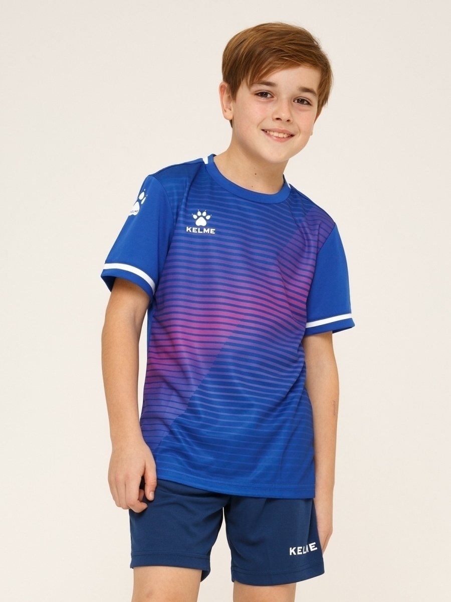 фото Костюм спортивный для мальчиков kelme sabadell children's uniform цв. синий р. 140