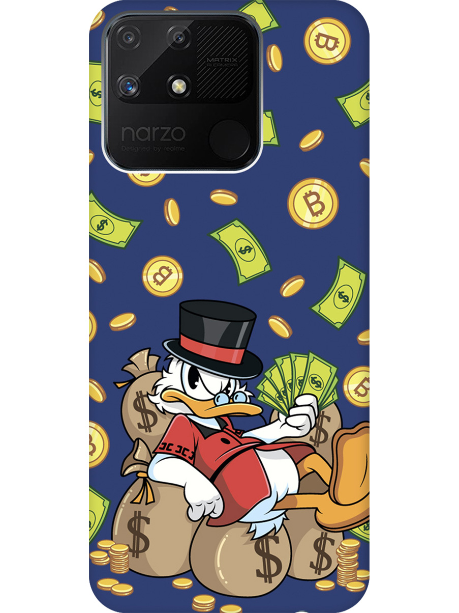 

Силиконовый чехол на Realme narzo 50A с принтом "Богатый Скрудж" матовый синий, Синий;прозрачный;белый;зеленый, 740189971