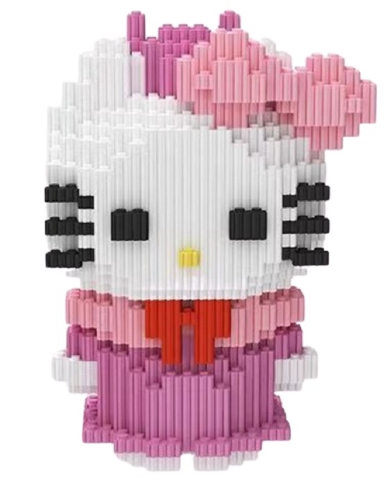 

3D конструктор фигурка Hello Kitty совместима с лего (895 деталей)