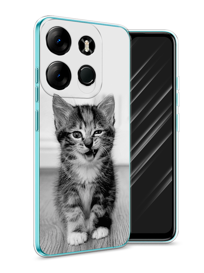 

Чехол Awog на Tecno Phantom X2/X2 Pro "Подмигивающий котенок", Черный;серый, 303250-1