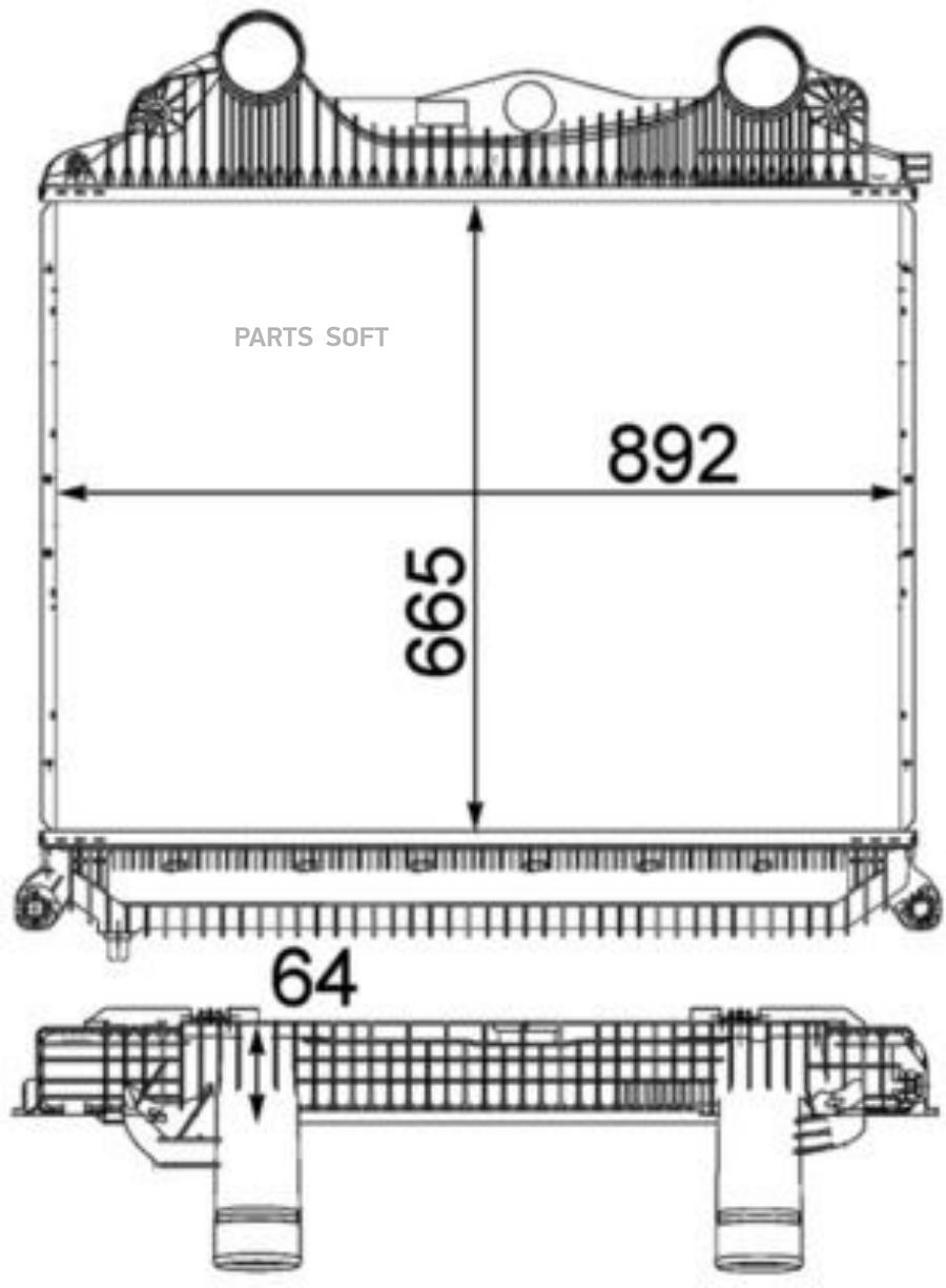 

MAHLE Интеркулер MAN TGA (02-) MAHLE
