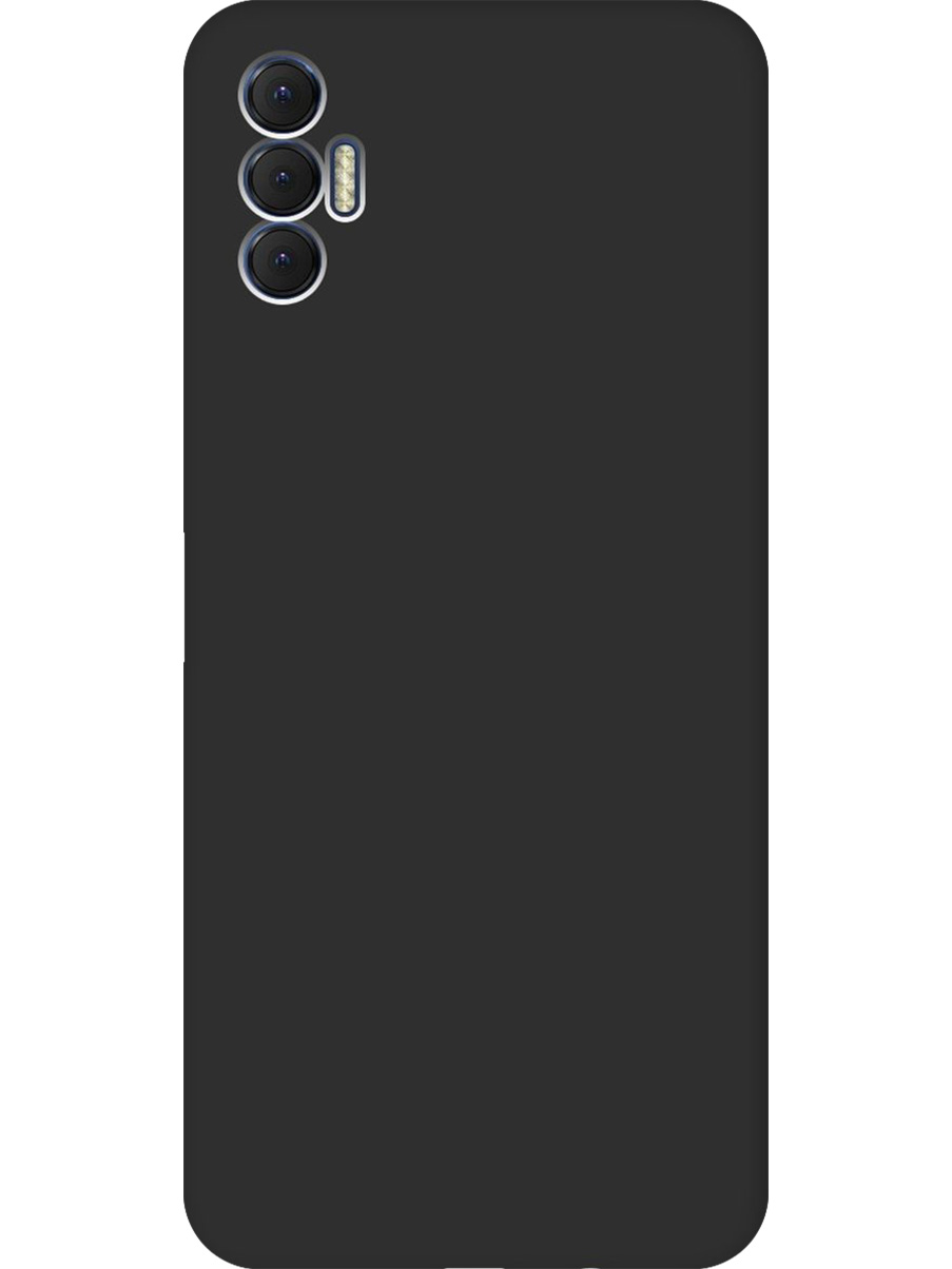 

Силиконовый чехол на Tecno Spark 8P матовый черный, 741736213