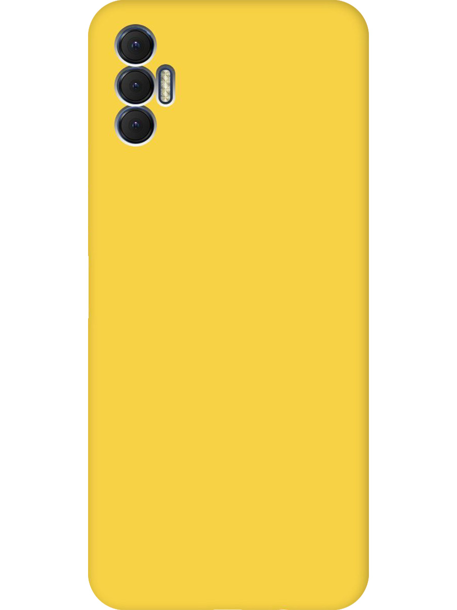

Силиконовый чехол на Tecno Spark 8P матовый желтый, 741736221