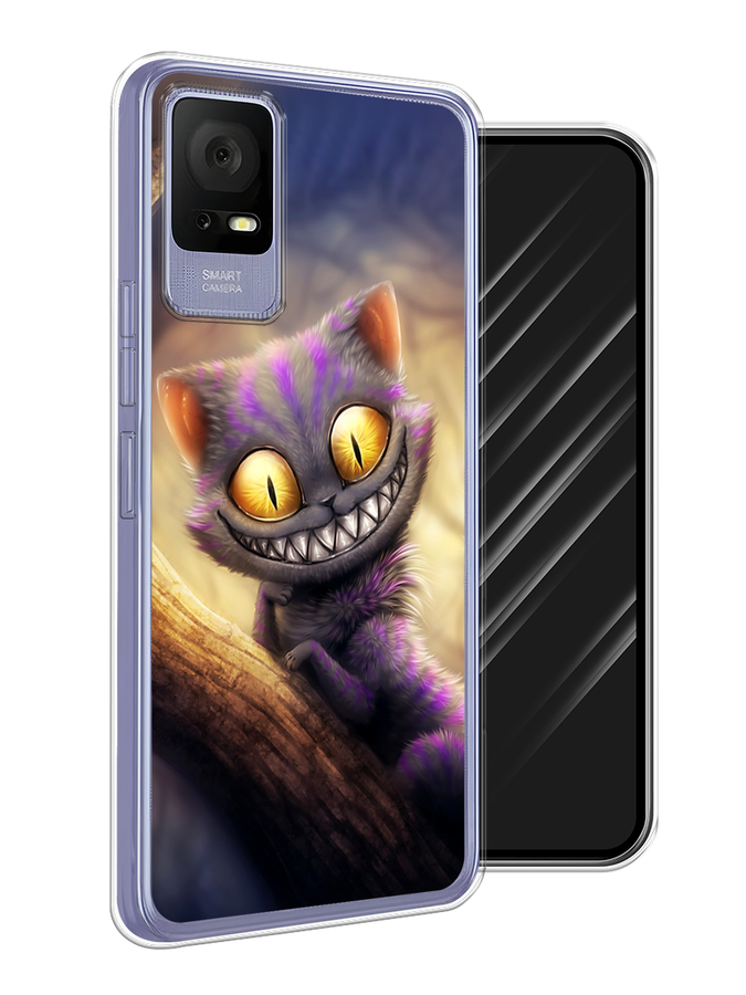 

Чехол Awog на TCL 405 "Cheshire Cat", Фиолетовый;желтый, 291450-1