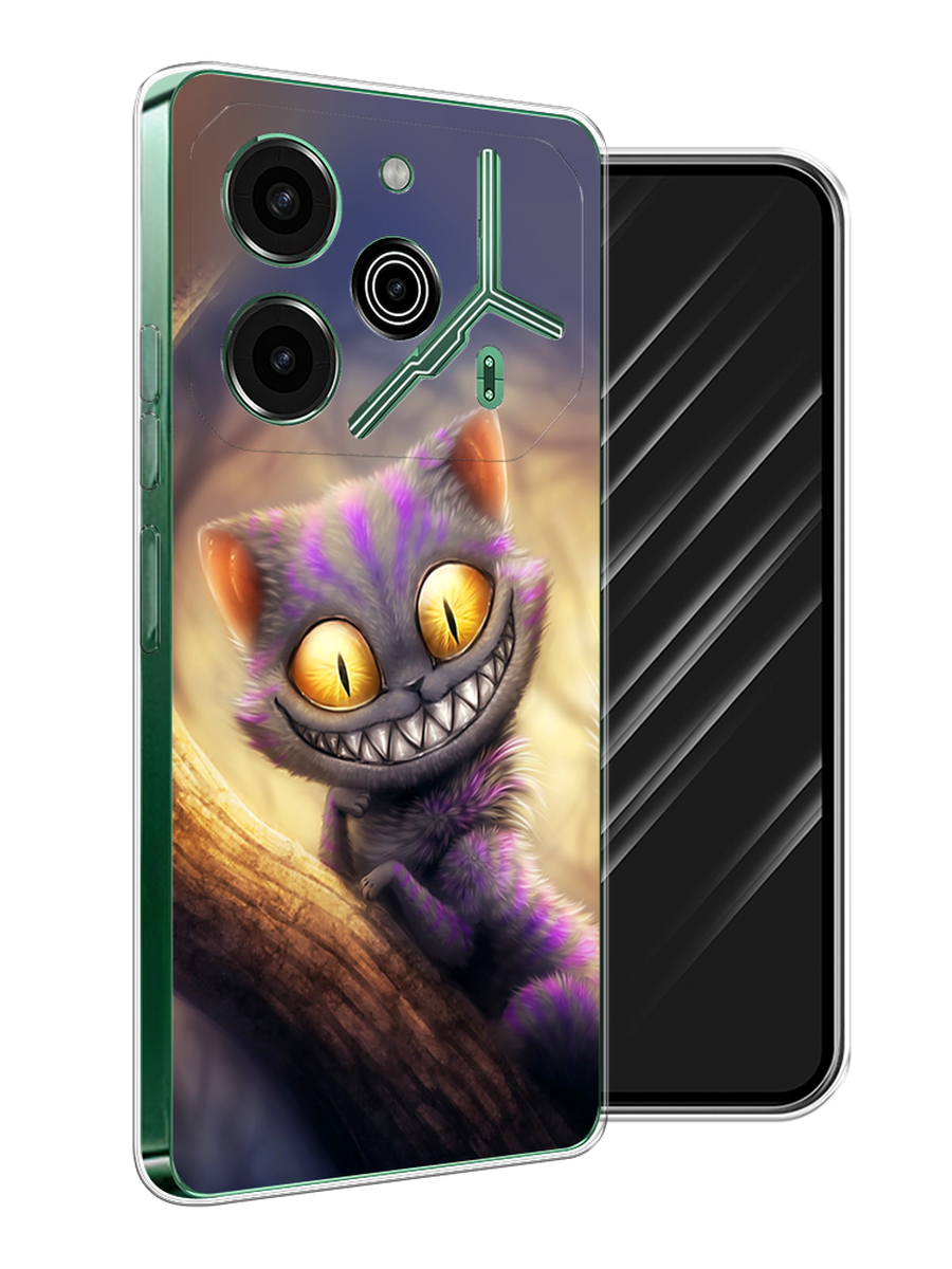 

Чехол Awog на Tecno Pova 6 Pro 5G "Cheshire Cat", Фиолетовый;желтый, 305250-1