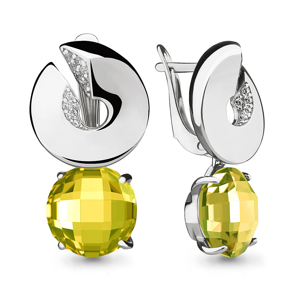 

Серьги из серебра с кварцем Aquamarine 4494311А_925_р, 4494311А_925_р