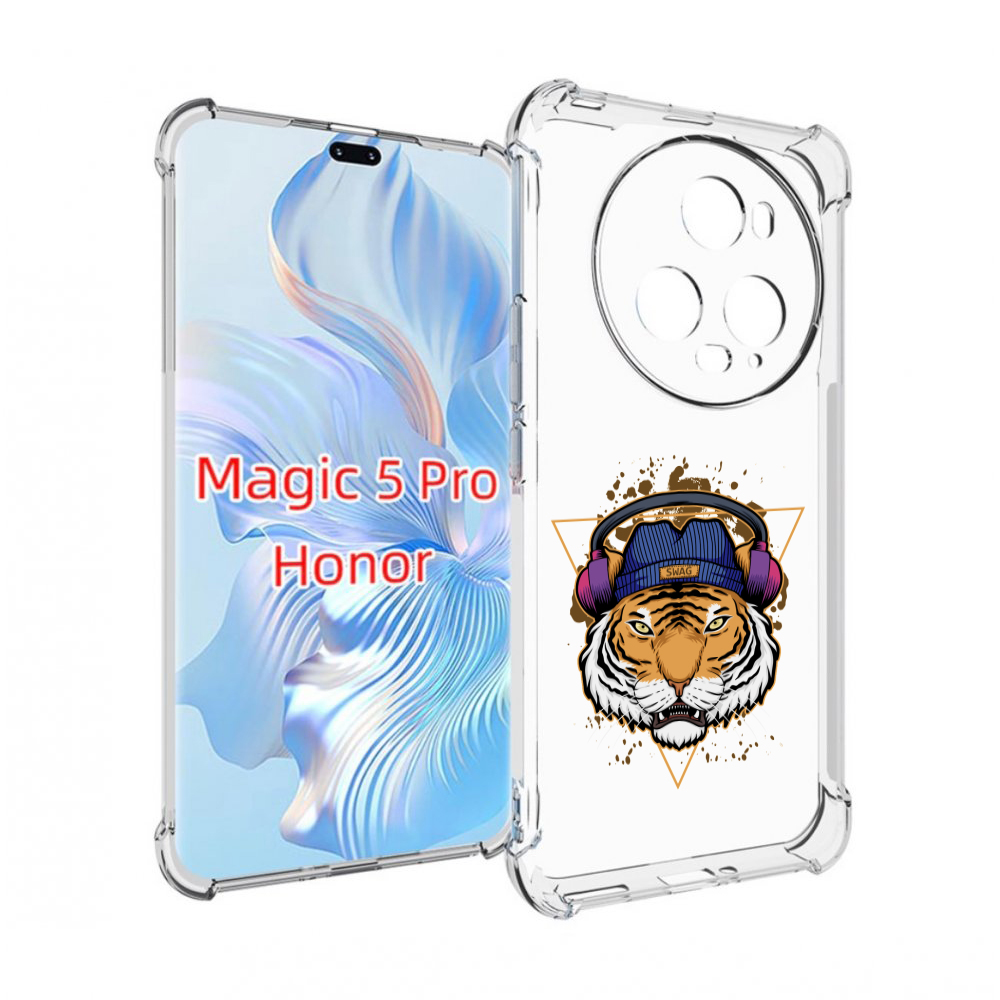 Чехол MyPads Тигр-Свэг для Honor Magic 5 Pro противоударный