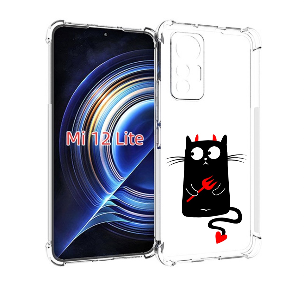 

Чехол MyPads Кот демон для Xiaomi 12 Lite, Прозрачный, Tocco