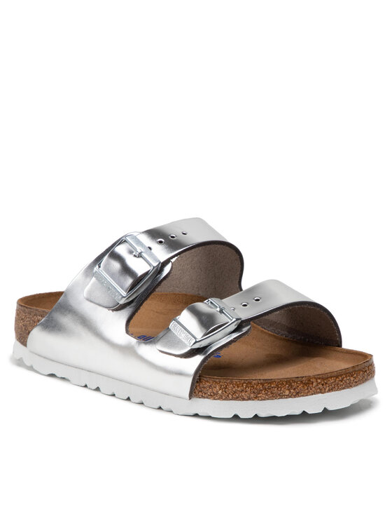 фото Шлепанцы arizona 1005961 birkenstock серебристый 36 eu