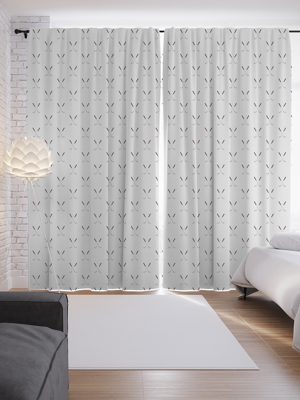 

Шторы JoyArty с фотопечатью "Две клюшки" из сатена, 290х265 см, Две клюшки