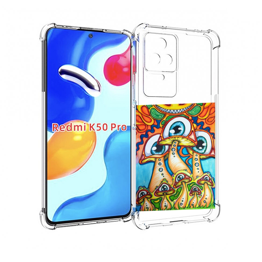

Чехол MyPads грибы с глазами для Xiaomi Redmi K50/K50 Pro, Прозрачный, Tocco