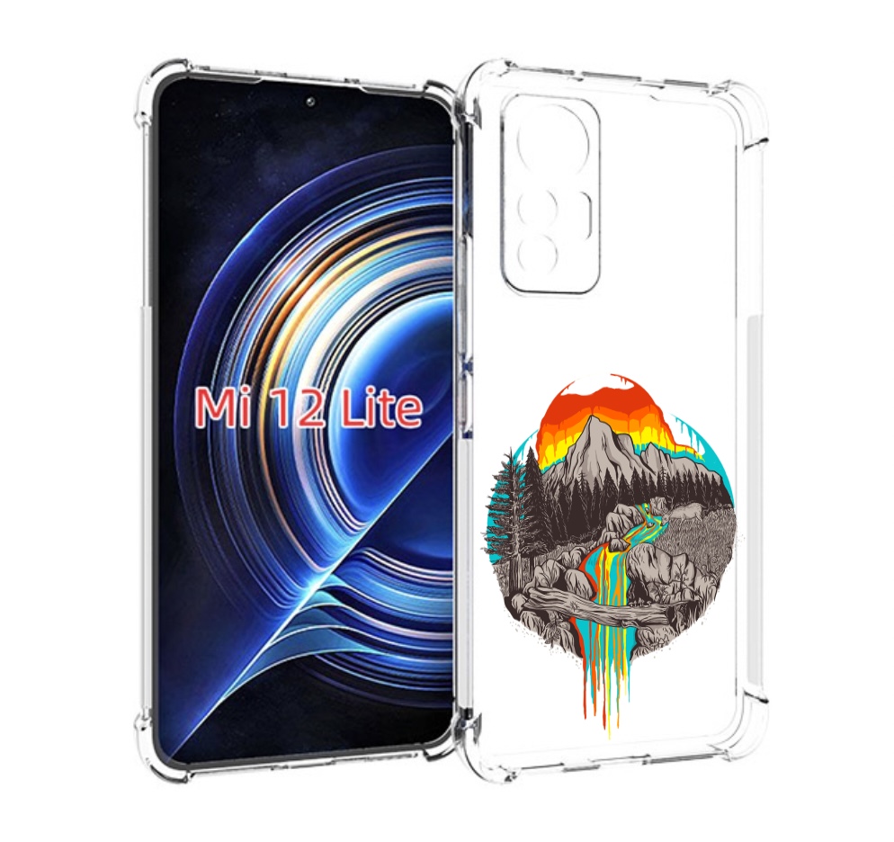 

Чехол MyPads Радужный водопад для Xiaomi 12 Lite, Прозрачный, Tocco