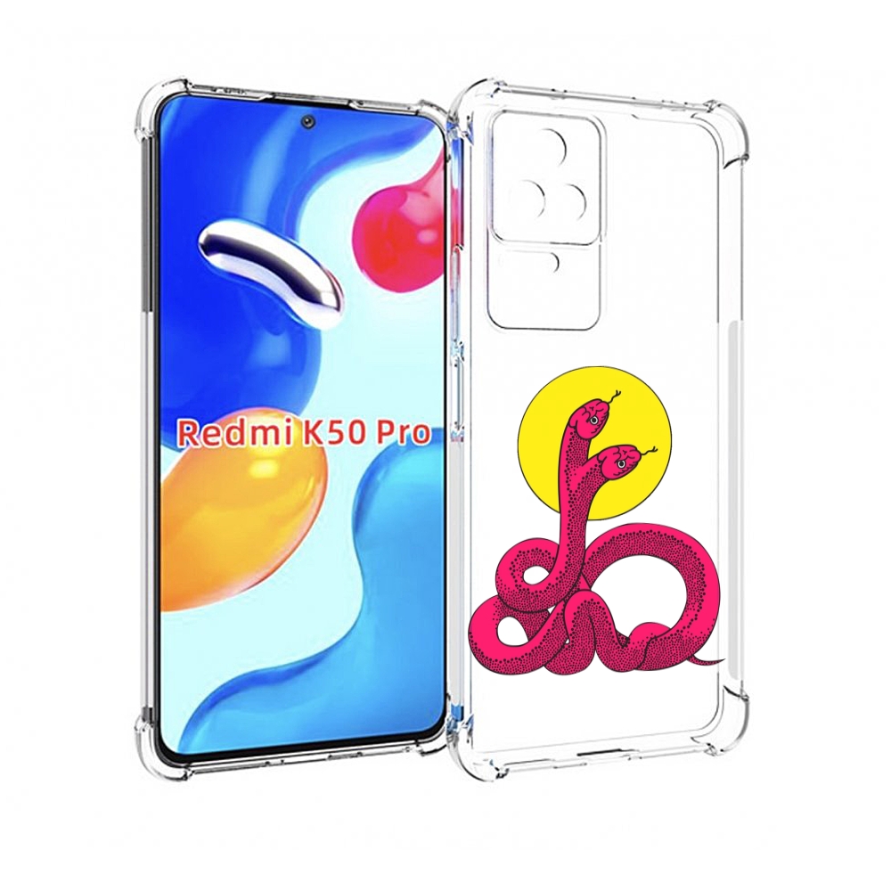 

Чехол MyPads двухголовая-змея для Xiaomi Redmi K50/K50 Pro, Прозрачный, Tocco