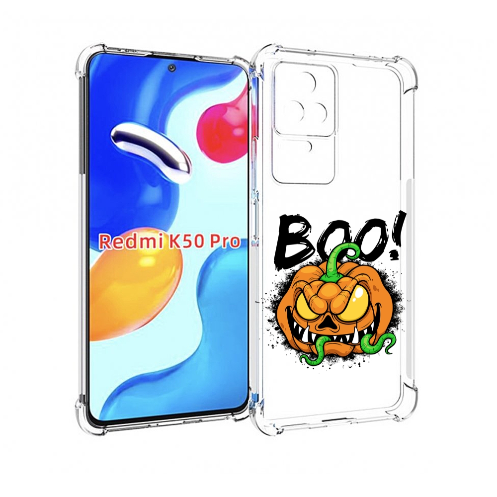 

Чехол MyPads Хэллоуин бу для Xiaomi Redmi K50/K50 Pro, Прозрачный, Tocco