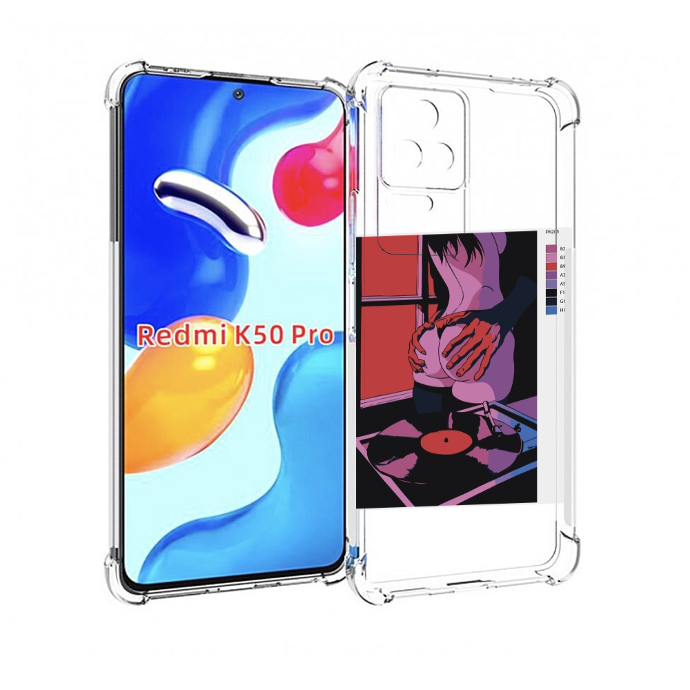 Чехол MyPads девушка красивая сзади женский для Xiaomi Redmi K50/K50 Pro
