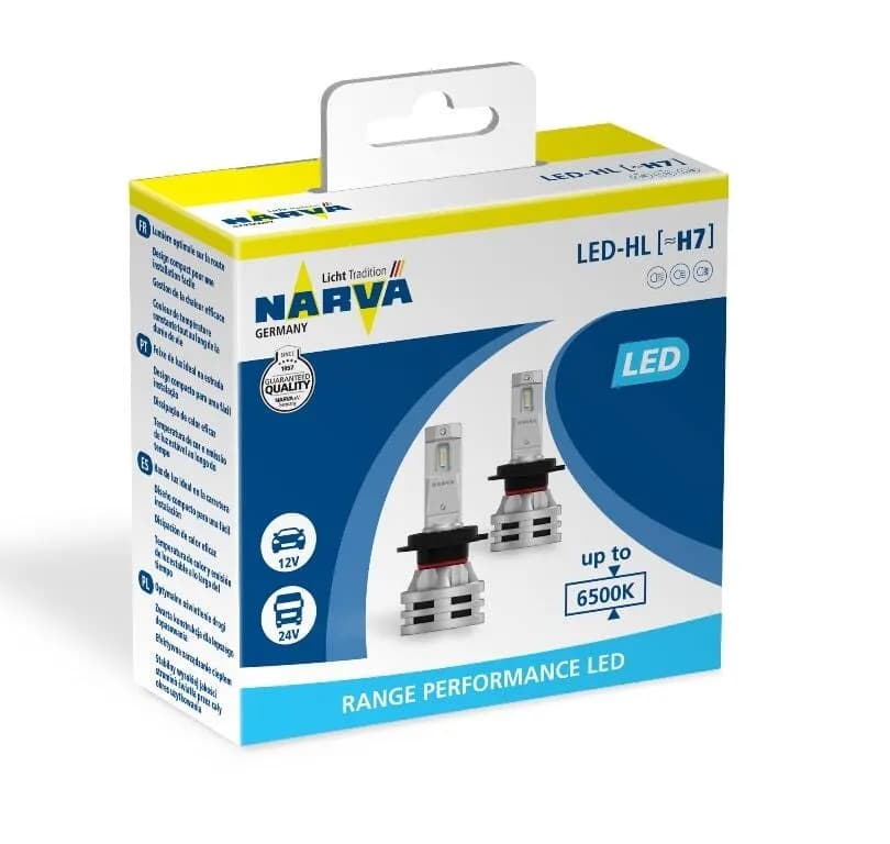 

Лампа автомобильная Narva Range Performance LED, H7 12/24V, 6500к