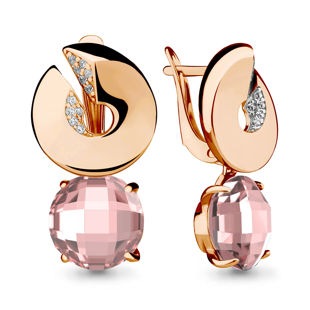 

Серьги из серебра с фианитом Aquamarine 4494390А_925_з, 4494390А_925_з