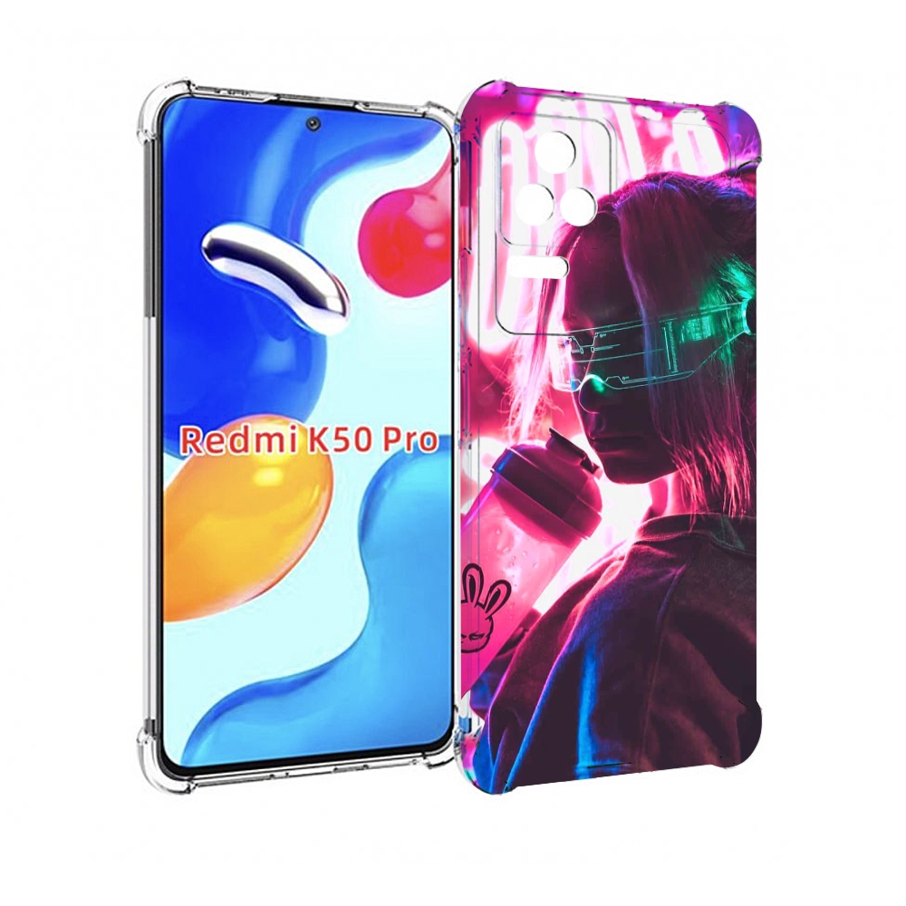 

Чехол MyPads девушка неоновый фон женский для Xiaomi Redmi K50 / K50 Pro, Прозрачный, Tocco