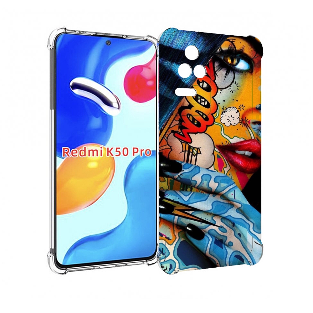 

Чехол MyPads девушка разрисованная краскам иженский для Xiaomi Redmi K50/K50 Pro, Прозрачный, Tocco