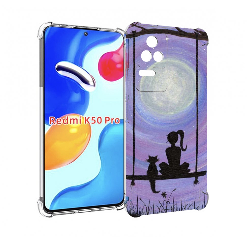 

Чехол MyPads девушка с котом на качеле женский для Xiaomi Redmi K50/K50 Pro, Прозрачный, Tocco