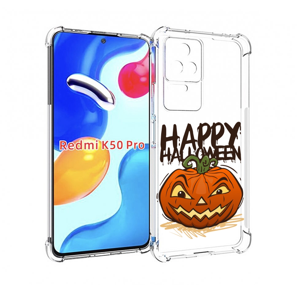 

Чехол MyPads Хэллоуин счастливый для Xiaomi Redmi K50/K50 Pro, Прозрачный, Tocco