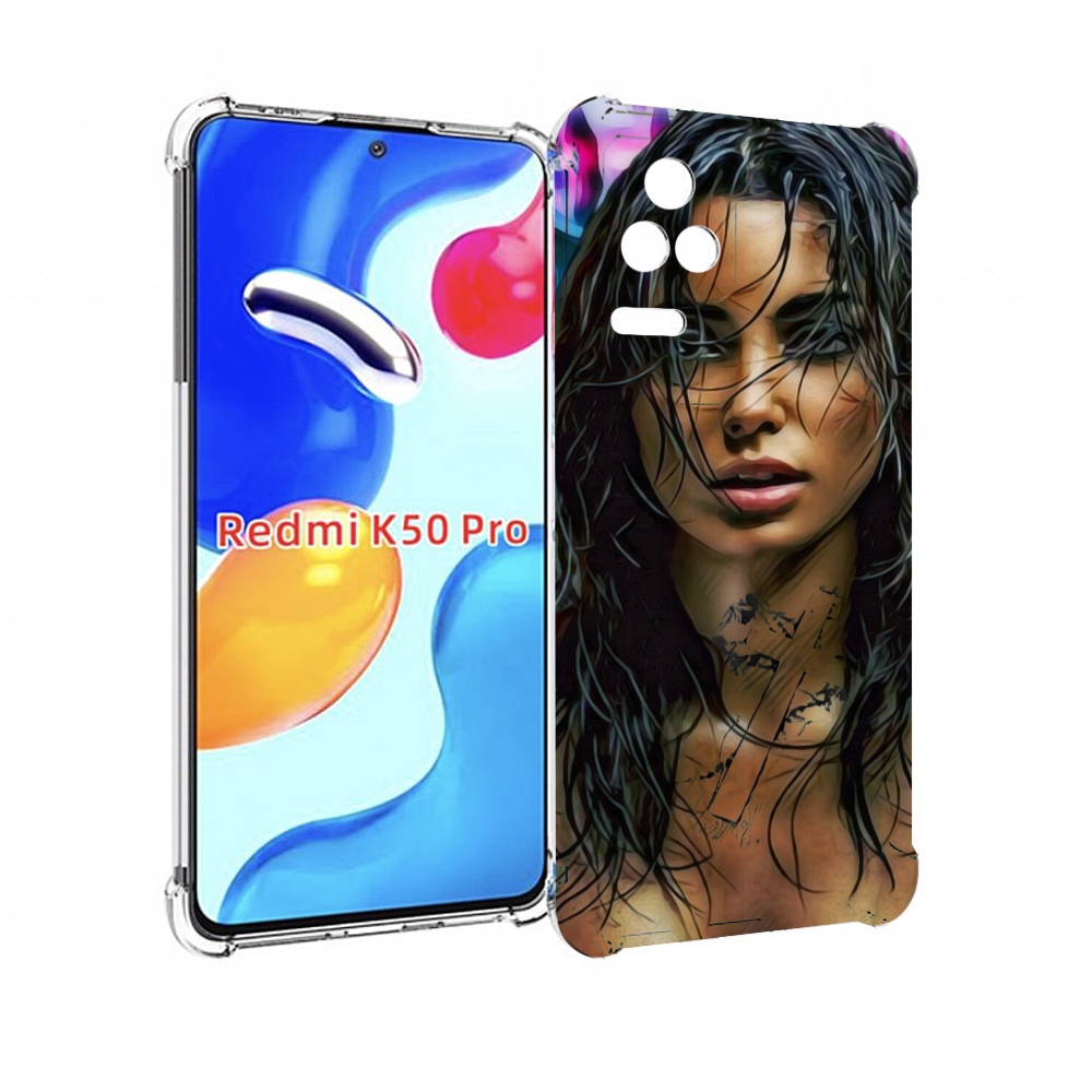 

Чехол MyPads девушка с мокрыми волосами женский для Xiaomi Redmi K50/K50 Pro, Прозрачный, Tocco