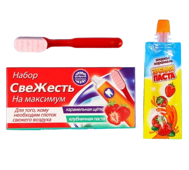 

Сахарное драже Свежесть щетка с пастой, 15 г.