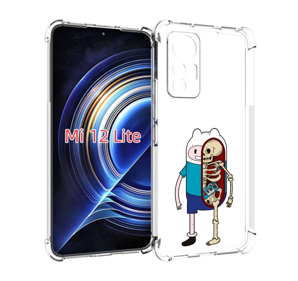 Чехол MyPads Финн скелет для Xiaomi 12 Lite