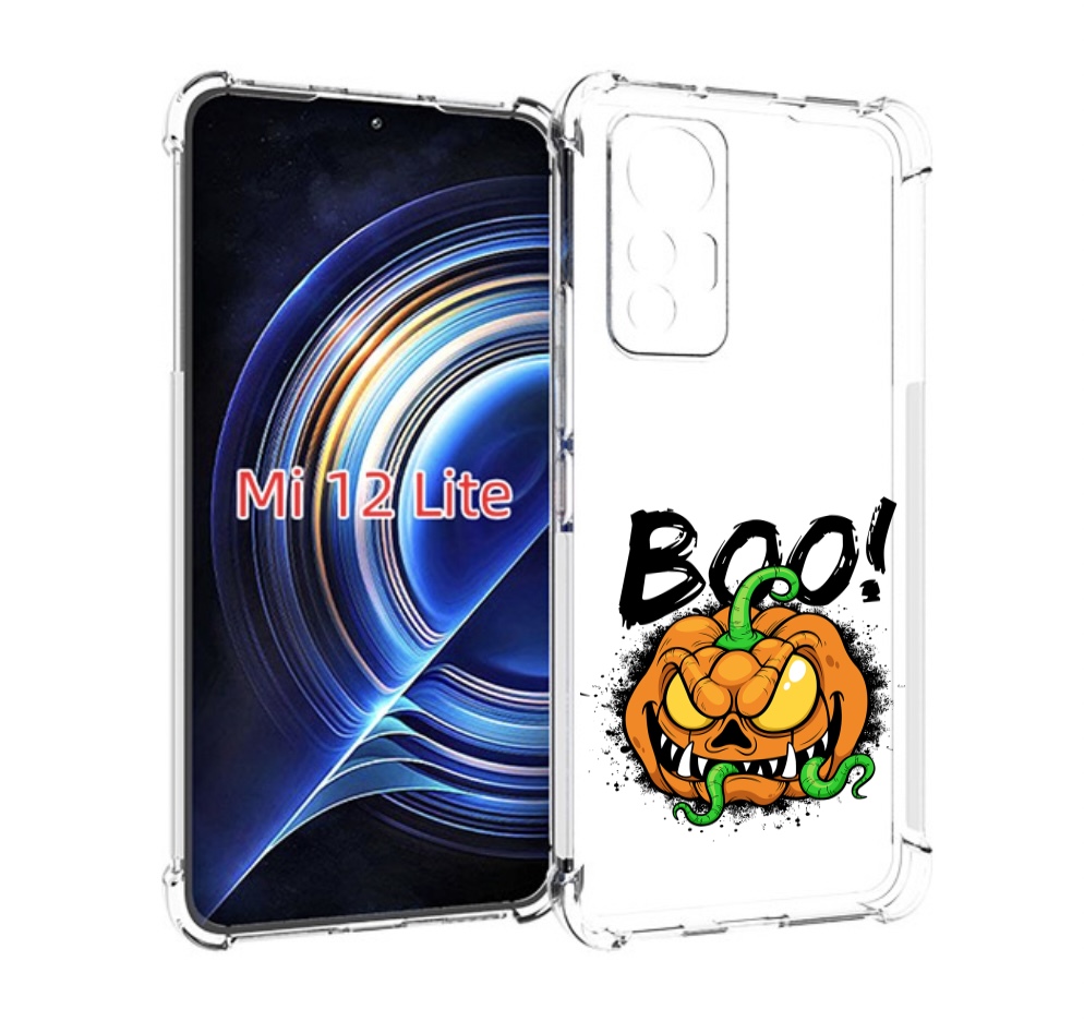 

Чехол MyPads Хэллоуин бу для Xiaomi 12 Lite, Прозрачный, Tocco