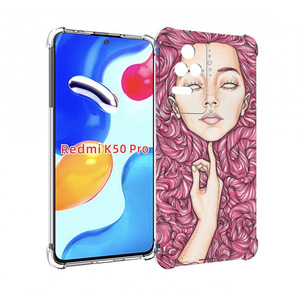 

Чехол MyPads девушка утонула в волосах женский для Xiaomi Redmi K50/K50 Pro, Прозрачный, Tocco
