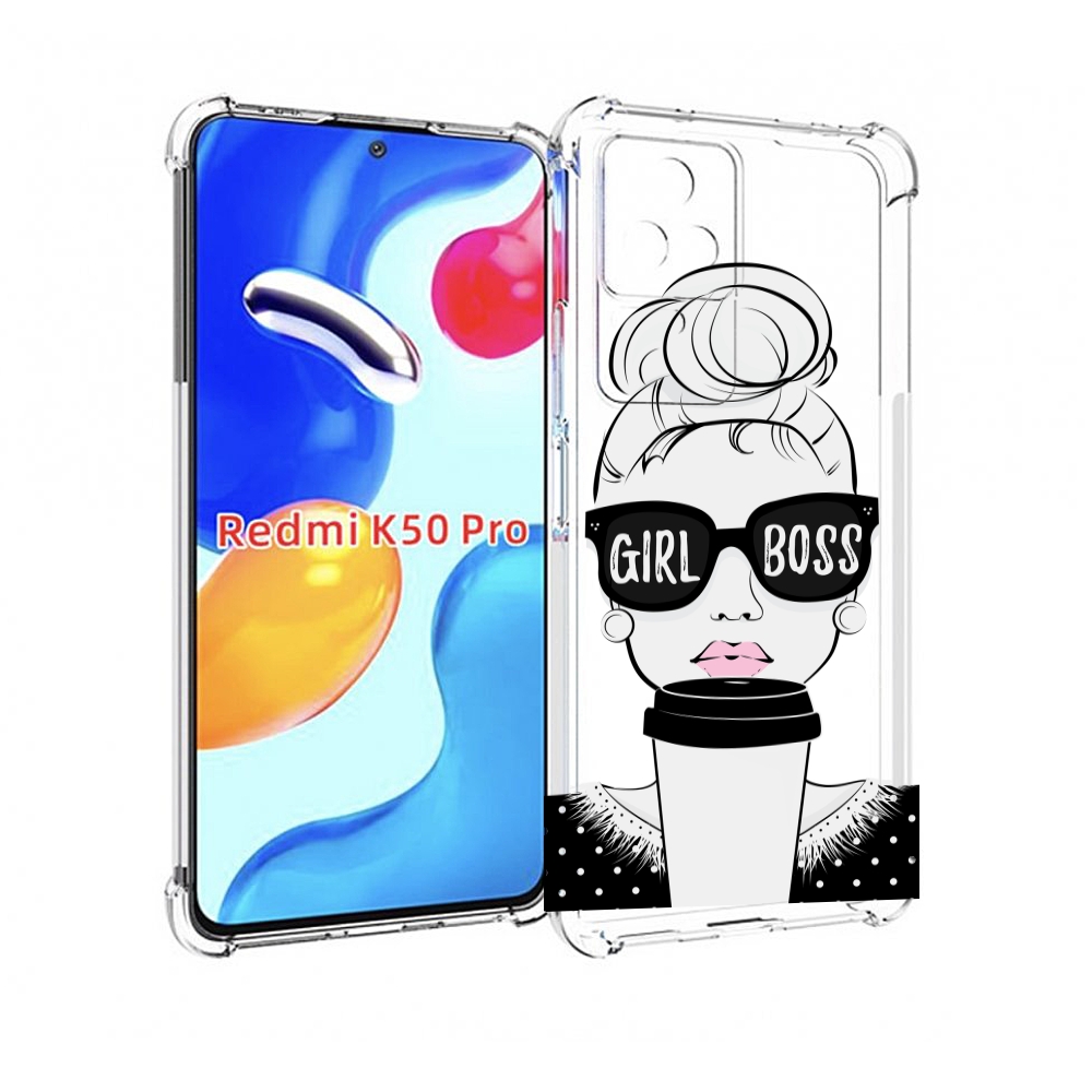 

Чехол MyPads девушка-босс женский для Xiaomi Redmi K50/K50 Pro, Прозрачный, Tocco