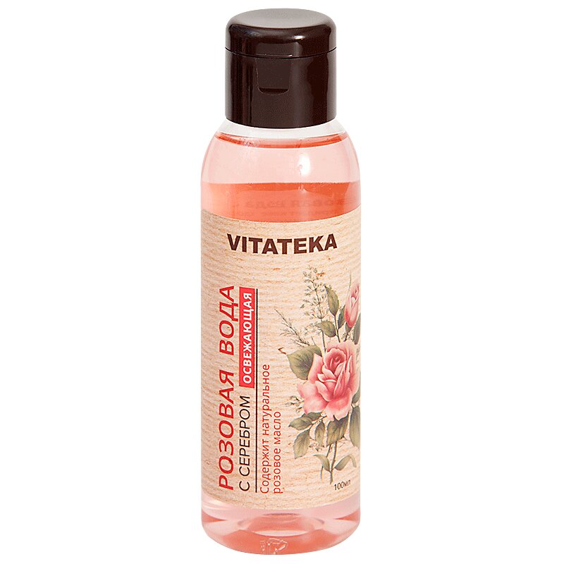 Лосьон Vitateka Розовая вода с серебром, 100 мл avene lotion gentle toner мягкий тонизирующий лосьон 100 мл